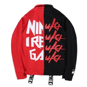 CONFIDEN Black Red Two Half Color Jacket