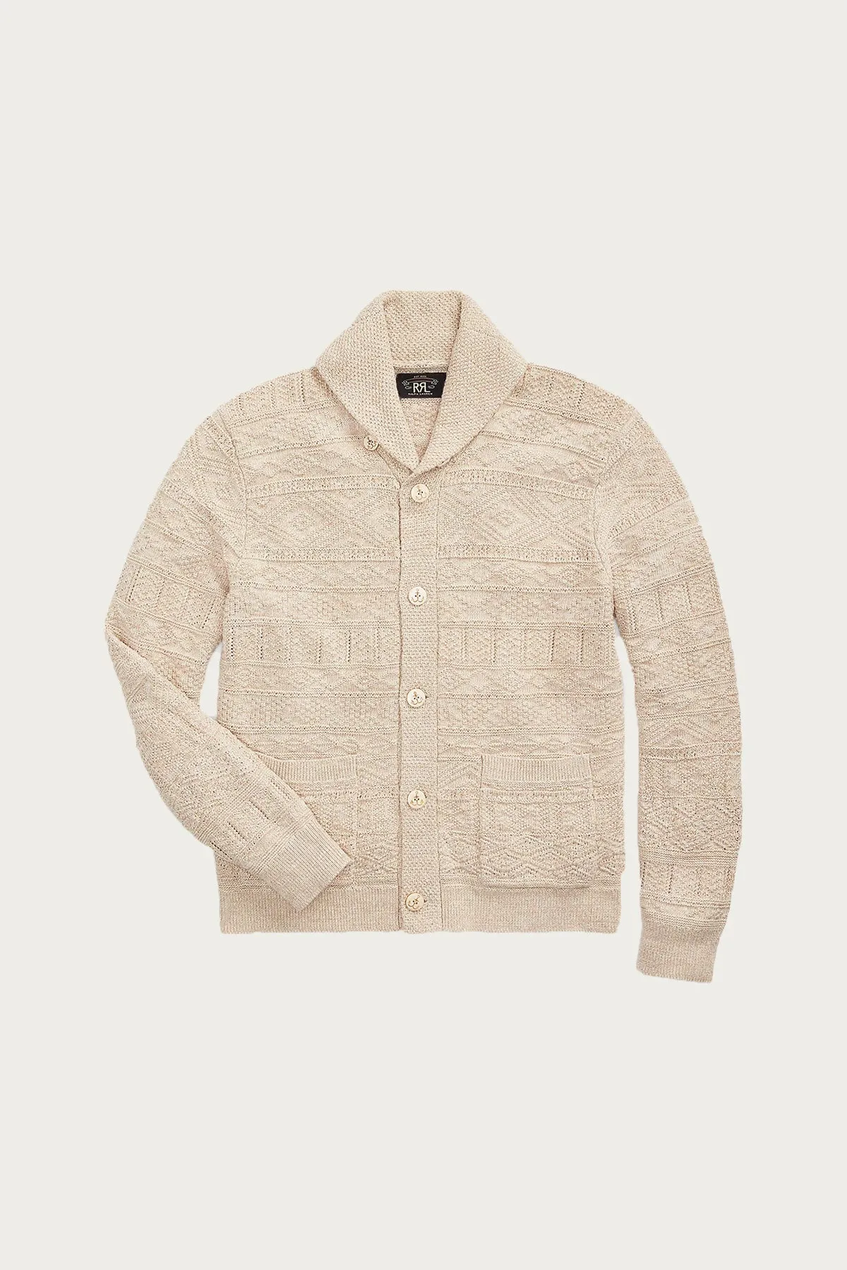 Cotton/Linen Cardigan - Parchment/Cream