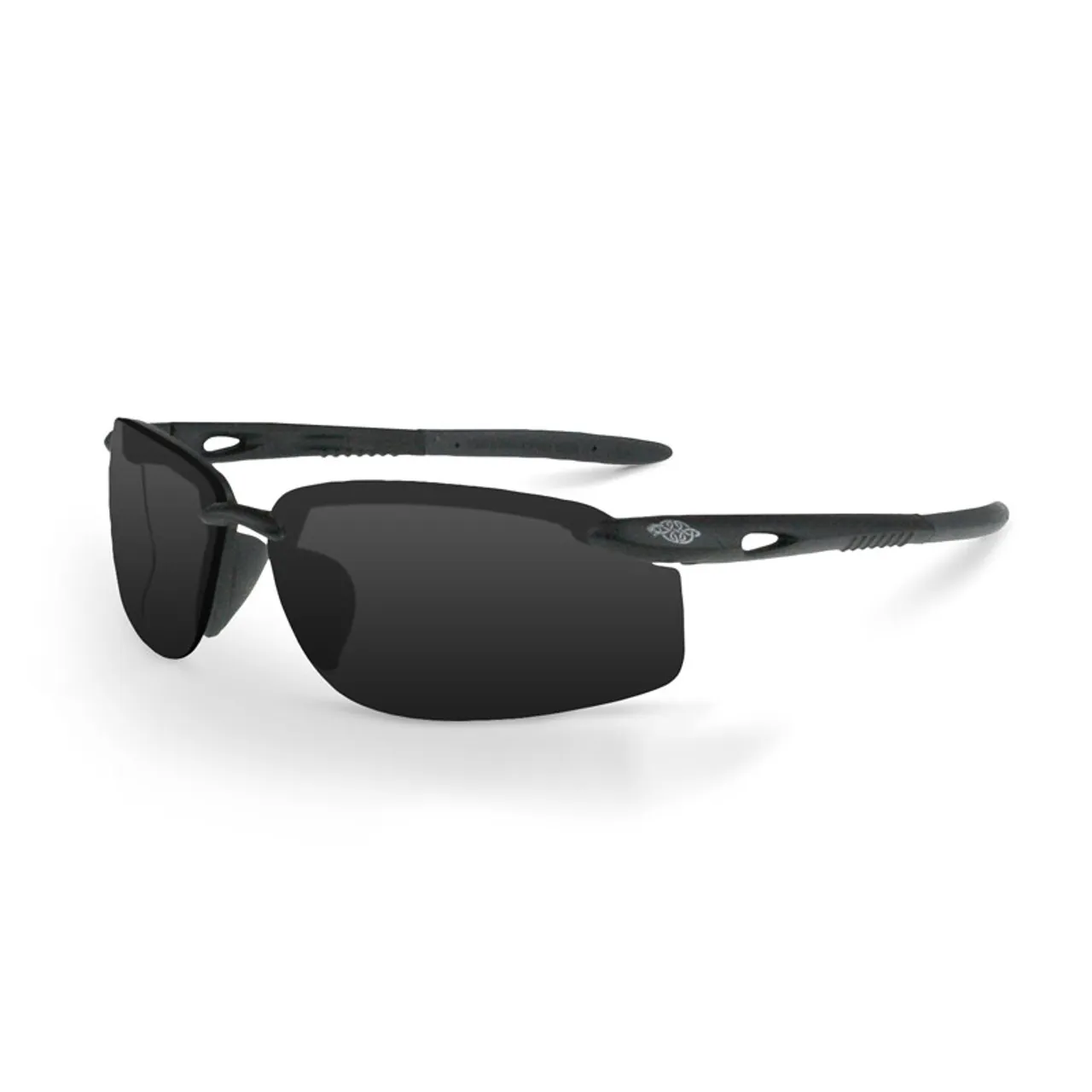 Crossfire ES5W Crystal Black Half-Frame Smoke Lens Safety Glasses 1241W - Box of 12