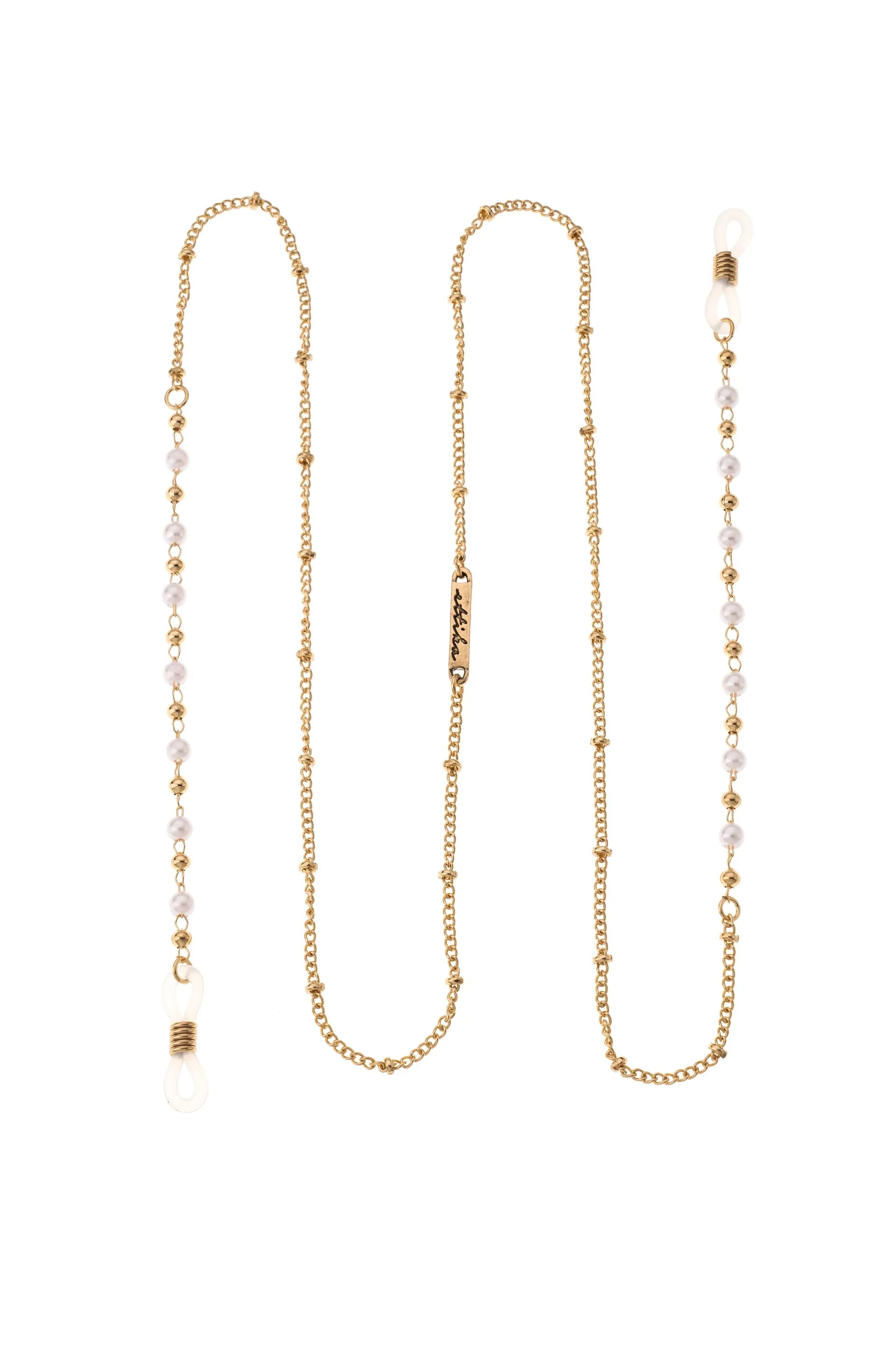 Dainty Pearl and Gold Glasses Chain