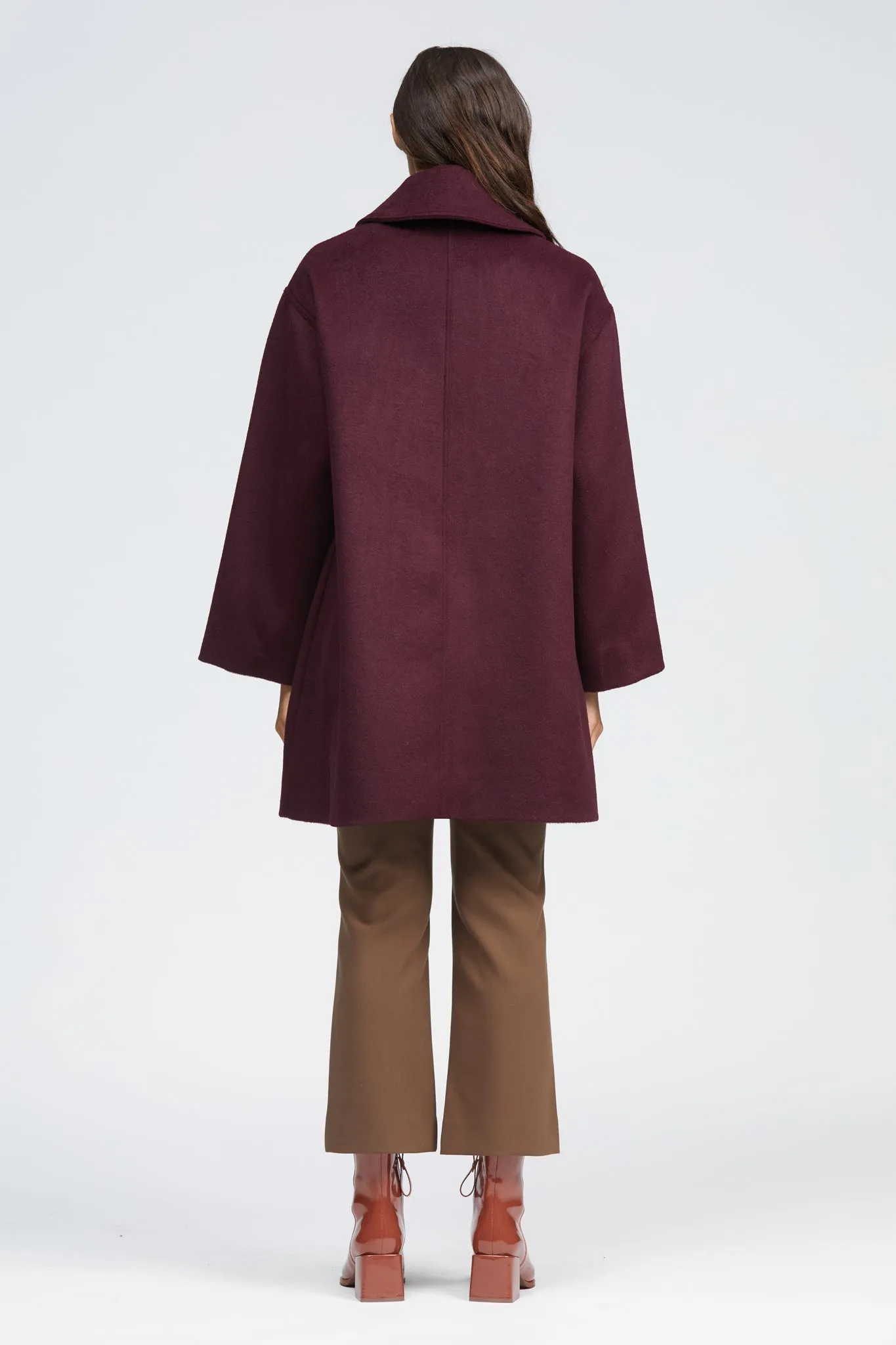 Darmowy Coat Burgundy