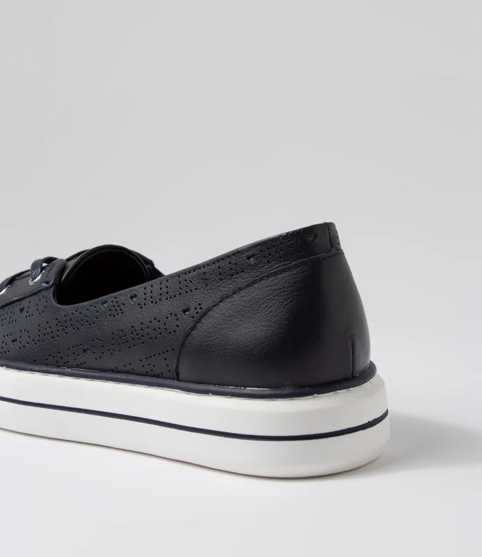 DJANGO & JULIETTE Yabadi Navy Leather Sneakers