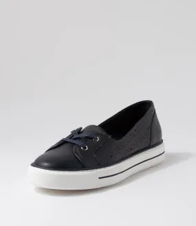 DJANGO & JULIETTE Yabadi Navy Leather Sneakers