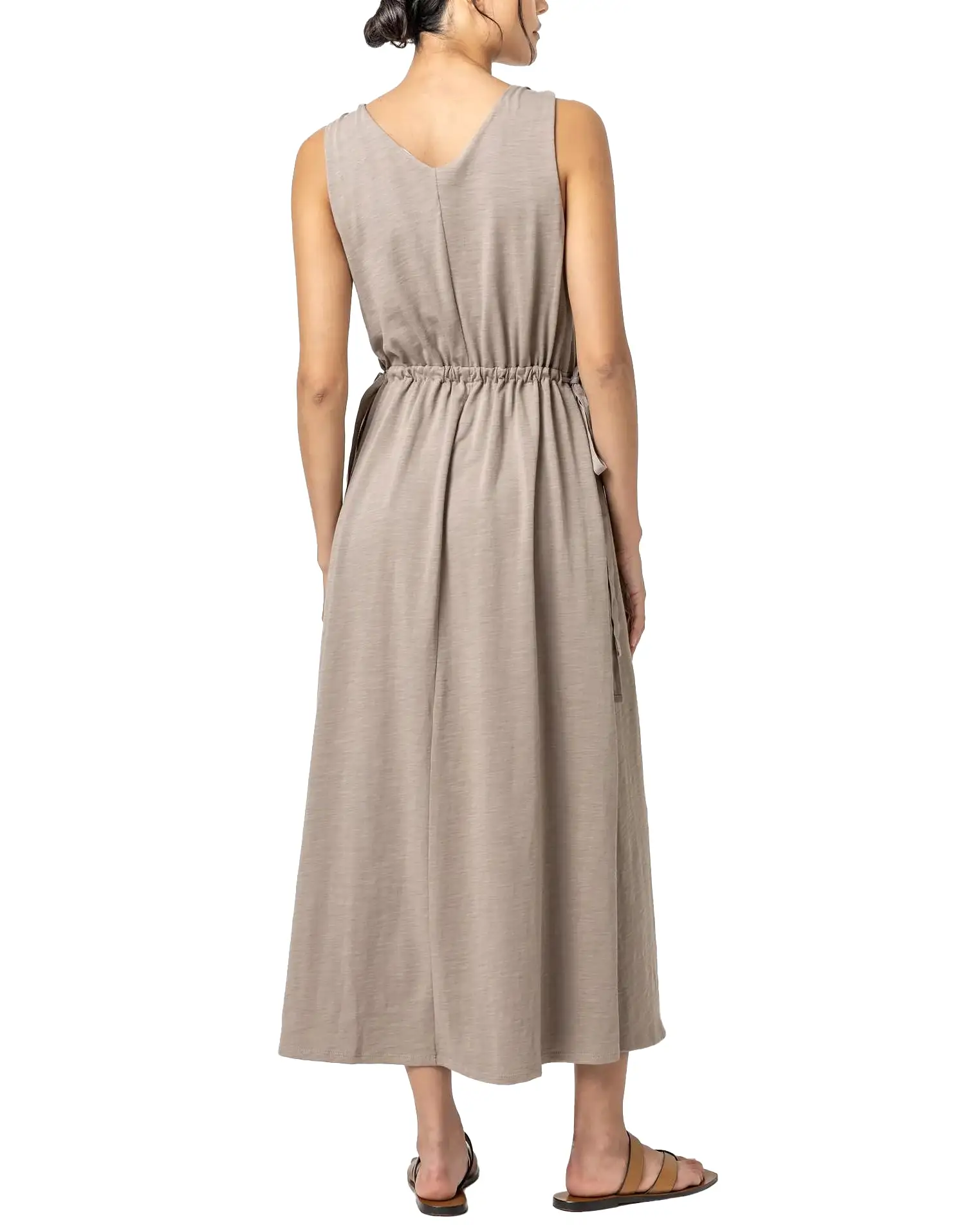 Drawcord Waist Maxi Dress (Driftwood)