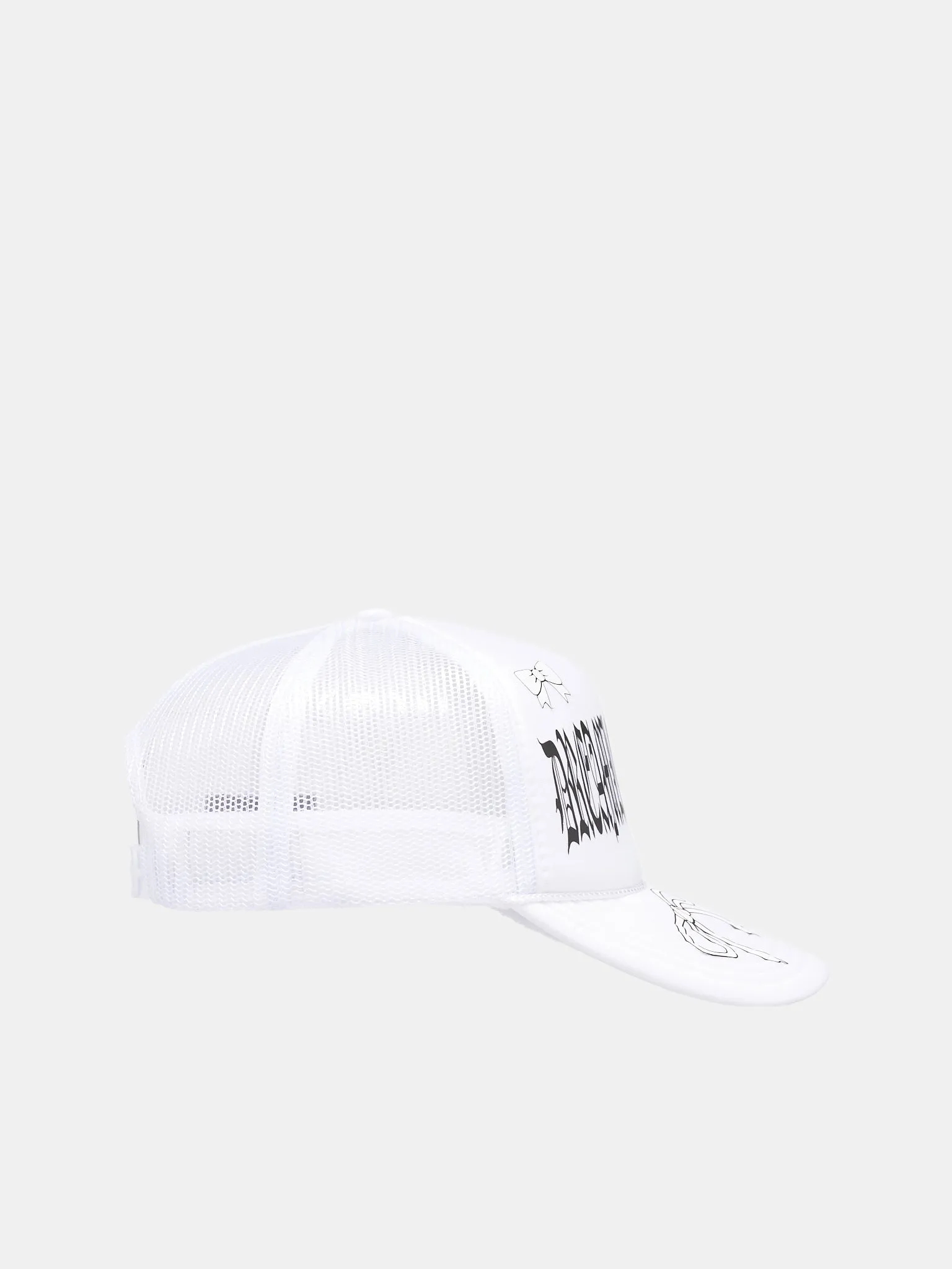 Dreamless Trucker Hat (142-BLACK-FONT-WHITE-BOWS)