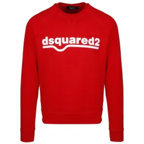 Dsquared2 Classic Raglan Fit Logo Red Sweater