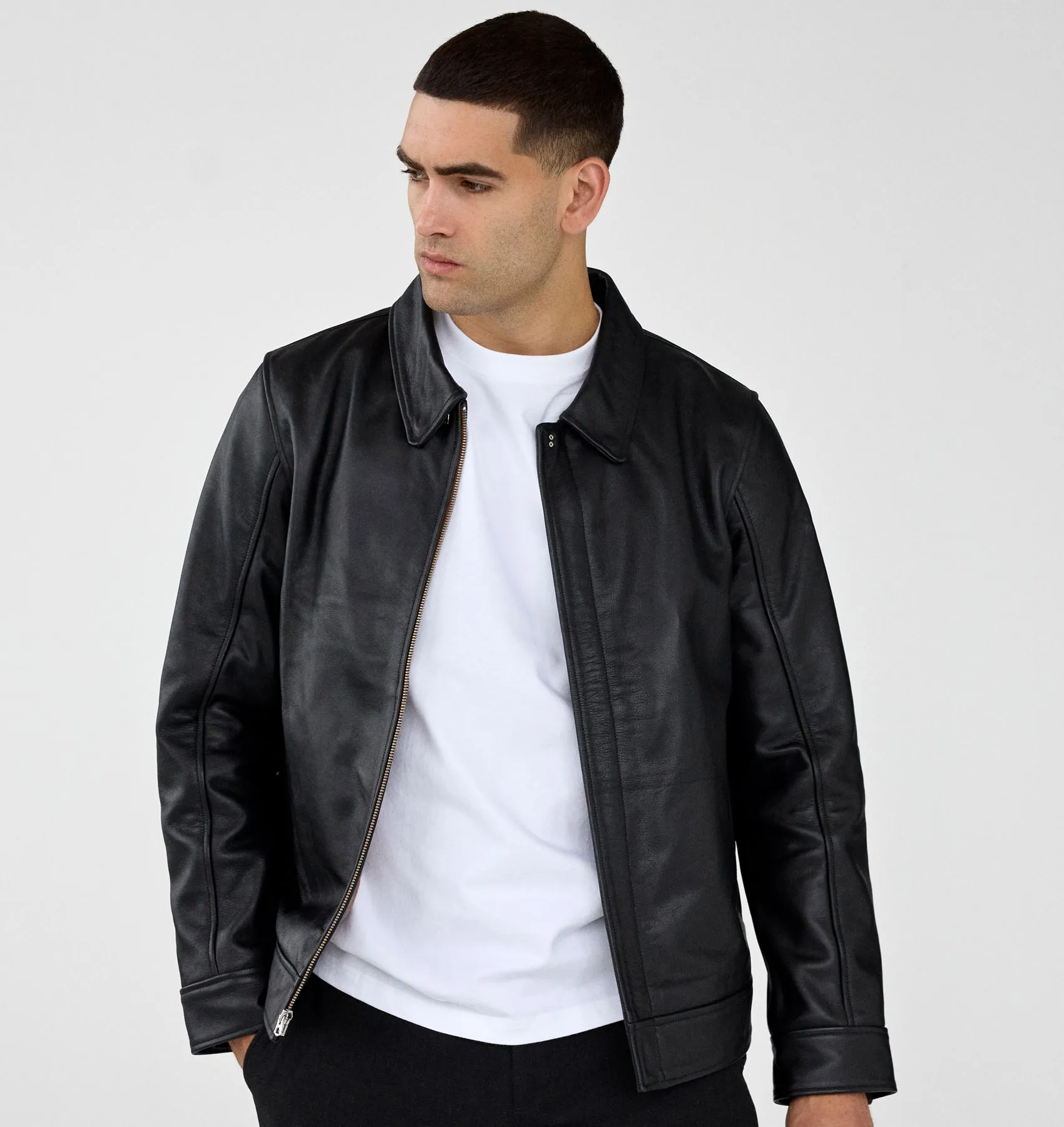 Easy Aviator Jacket - Horsehide Leather - AVI LEATHER