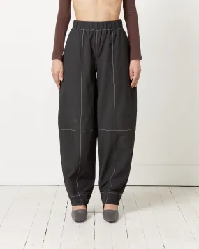 Elasticated Curve Pant in Black