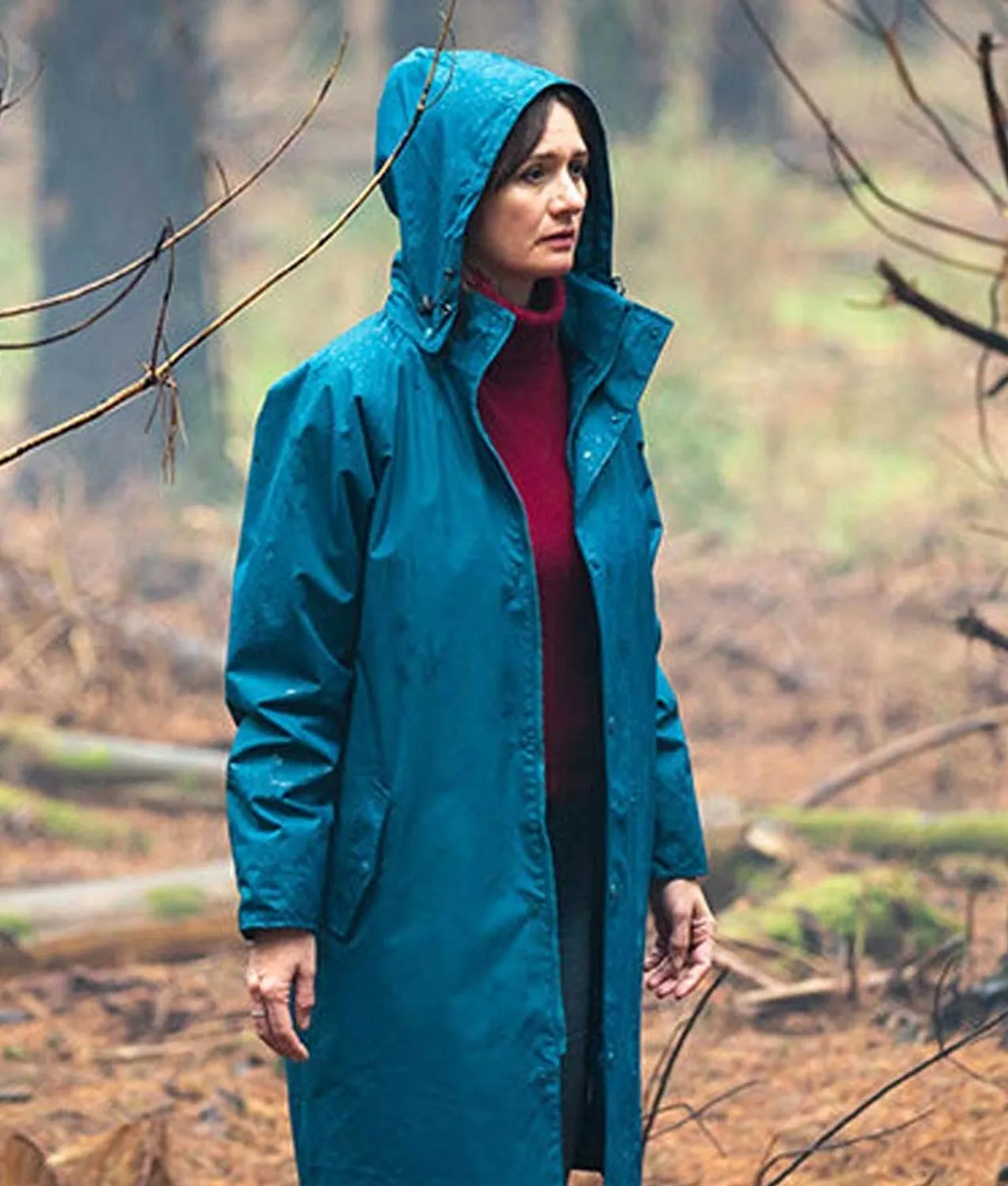 Emily Mortimer Relic Coat With Hood | Relic Kay Coat