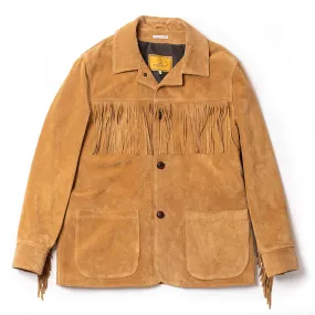 “Enzo” Fringe Sabbia Suede Car Coat - Shangri-la Heritage