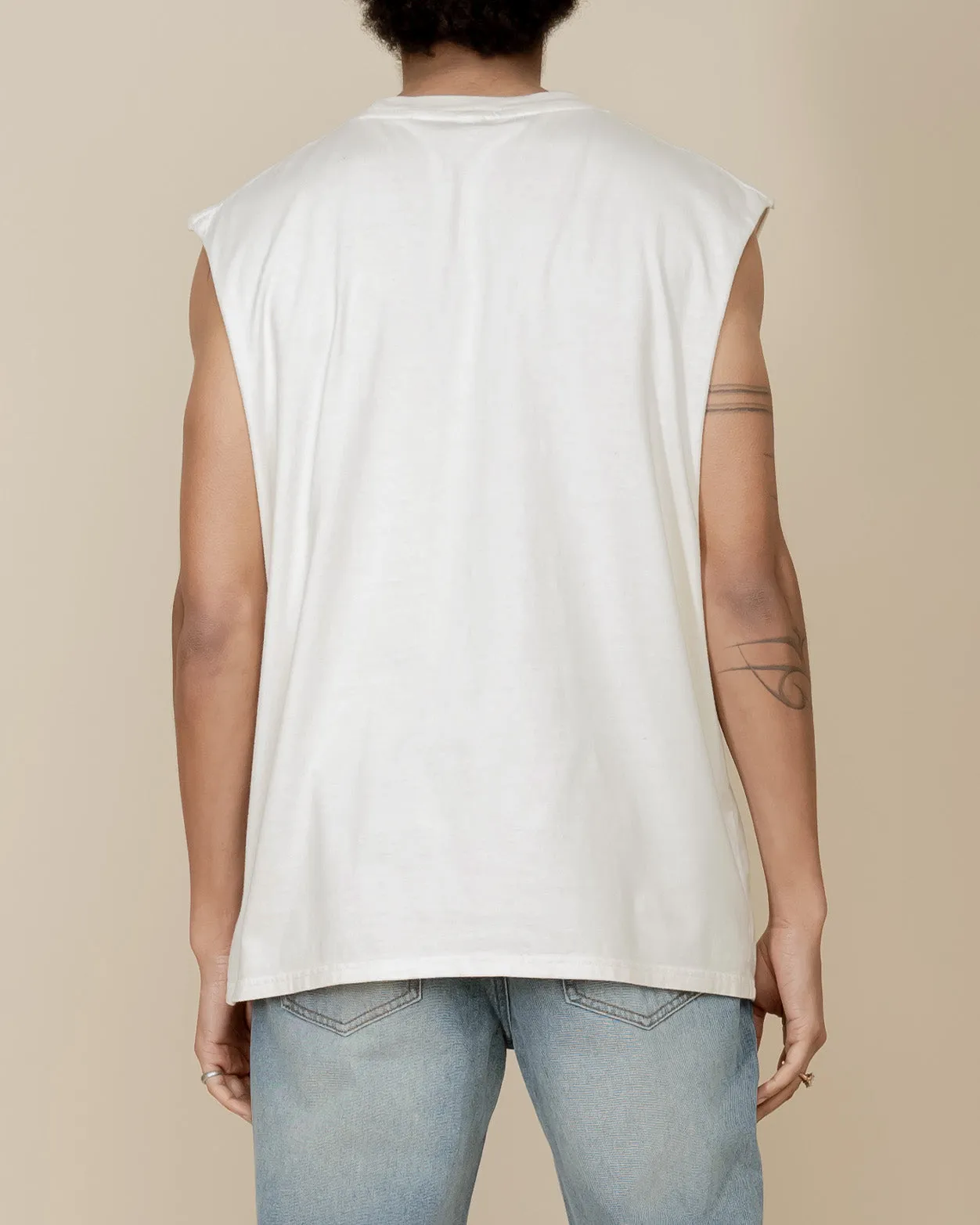 EPTM PERFECT SLEEVELESS TEE - CREAM