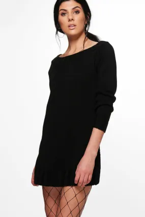 Erin Chunky Rib Off The Shoulder Sweater Dress