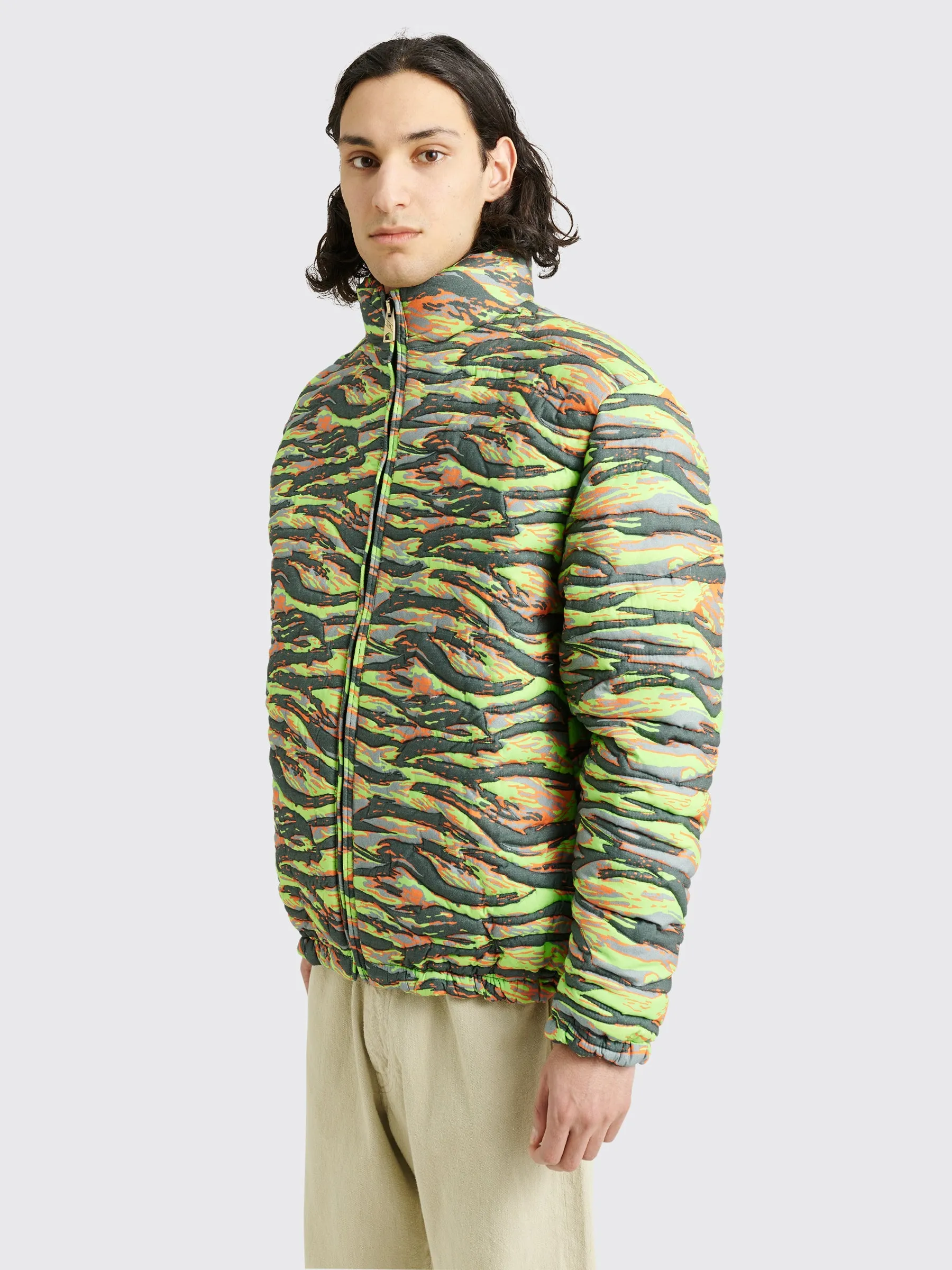 ERL Printed Quilted Puffer Jacket ERL Green Rave