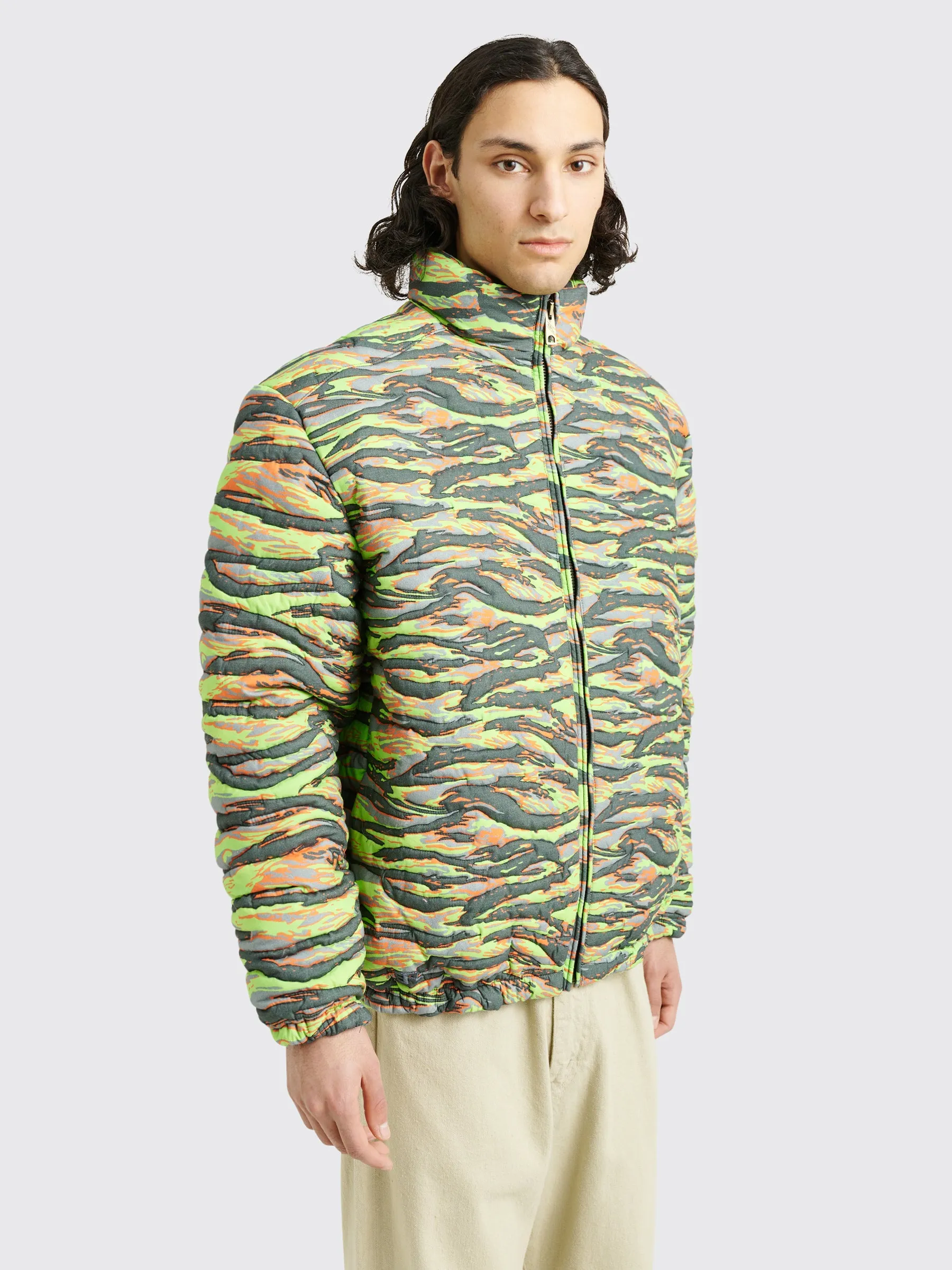 ERL Printed Quilted Puffer Jacket ERL Green Rave