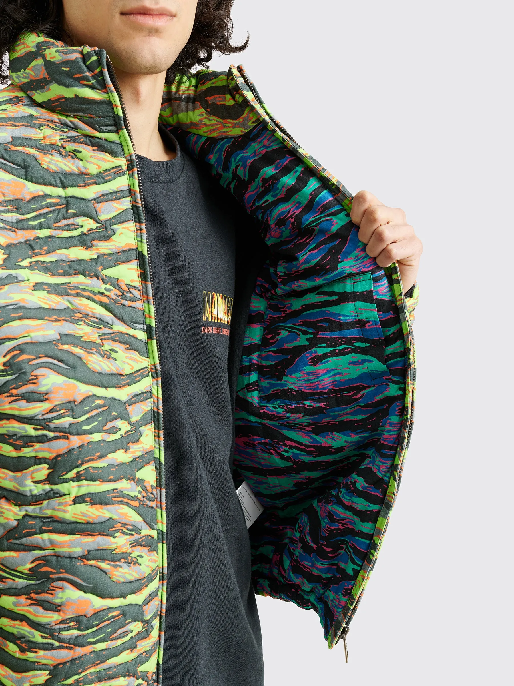 ERL Printed Quilted Puffer Jacket ERL Green Rave