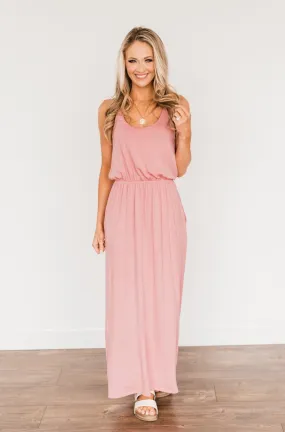 Everlasting Elegance Maxi Dress- Dusty Mauve Pink