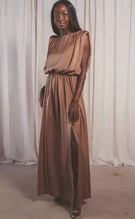 fame and fortune dress - brown