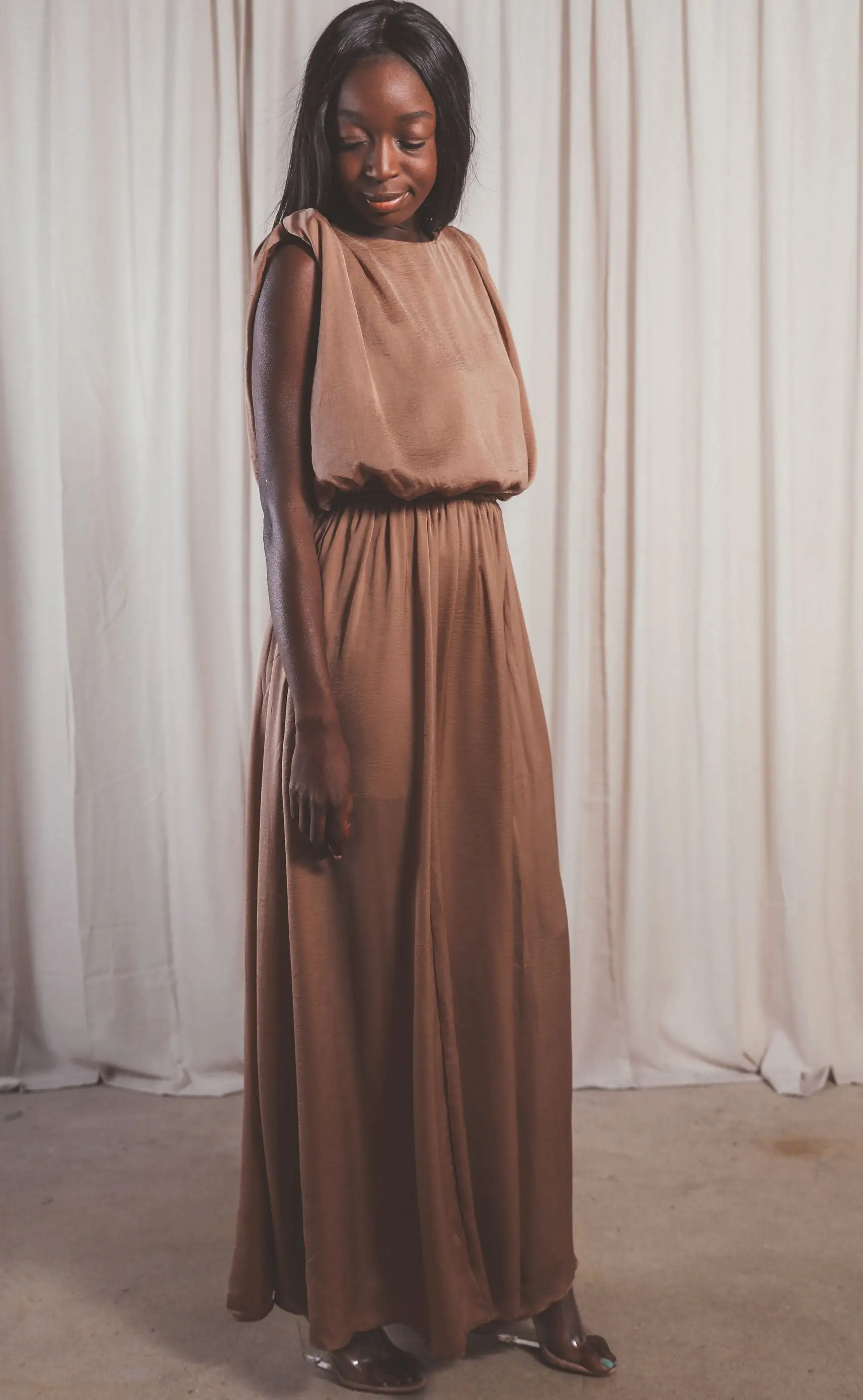 fame and fortune dress - brown