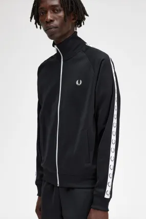 Fred Perry Taped Track Jacket Black