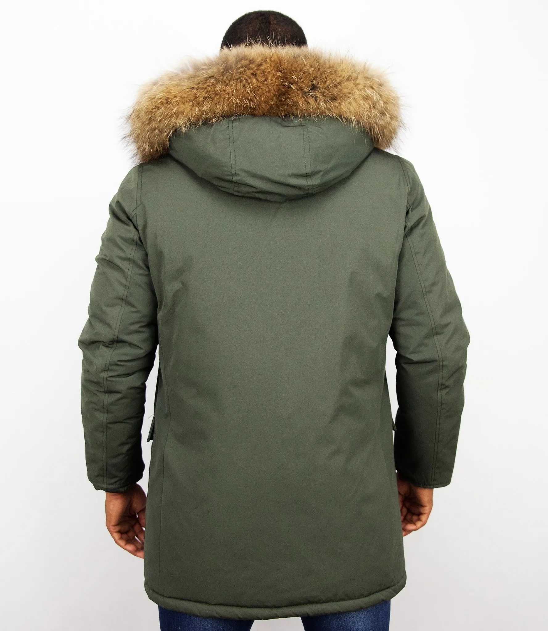 Fur Collar Coat | Men Winter Coat Wooly Long |