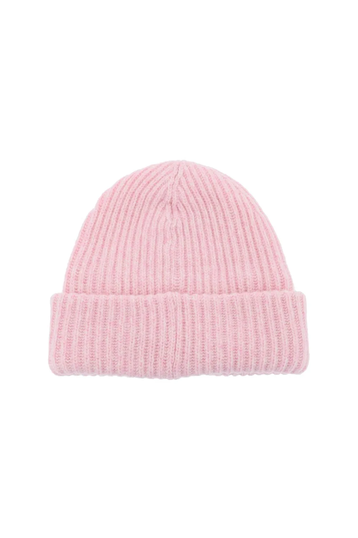 GANNI beanie hat with logo patch