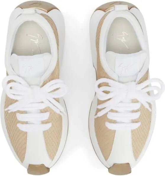 Giuseppe Zanotti Ferox python-print sneakers Neutrals