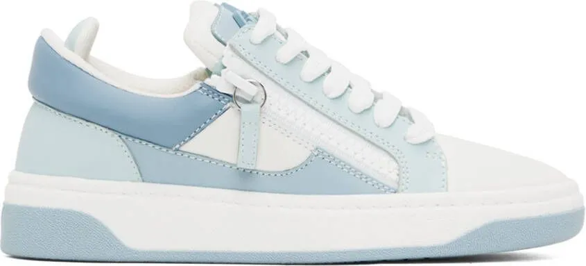 Giuseppe Zanotti White & Blue Gz94 Sneakers