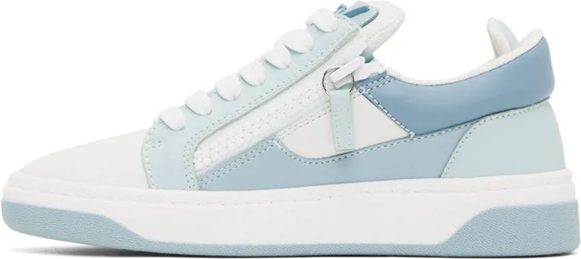 Giuseppe Zanotti White & Blue Gz94 Sneakers