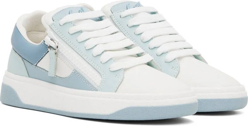 Giuseppe Zanotti White & Blue Gz94 Sneakers