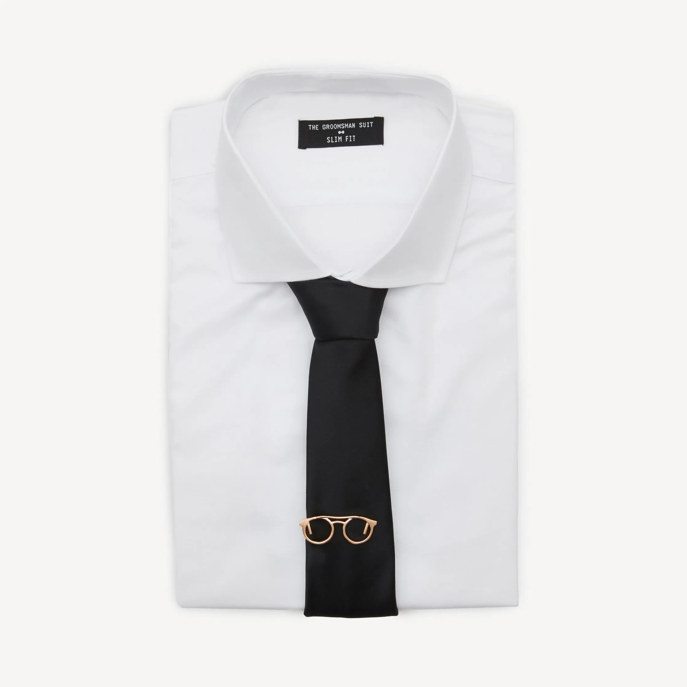 Glasses Tie Bar - Rose Gold