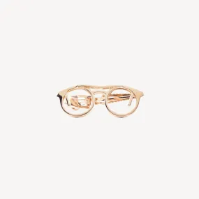 Glasses Tie Bar - Rose Gold