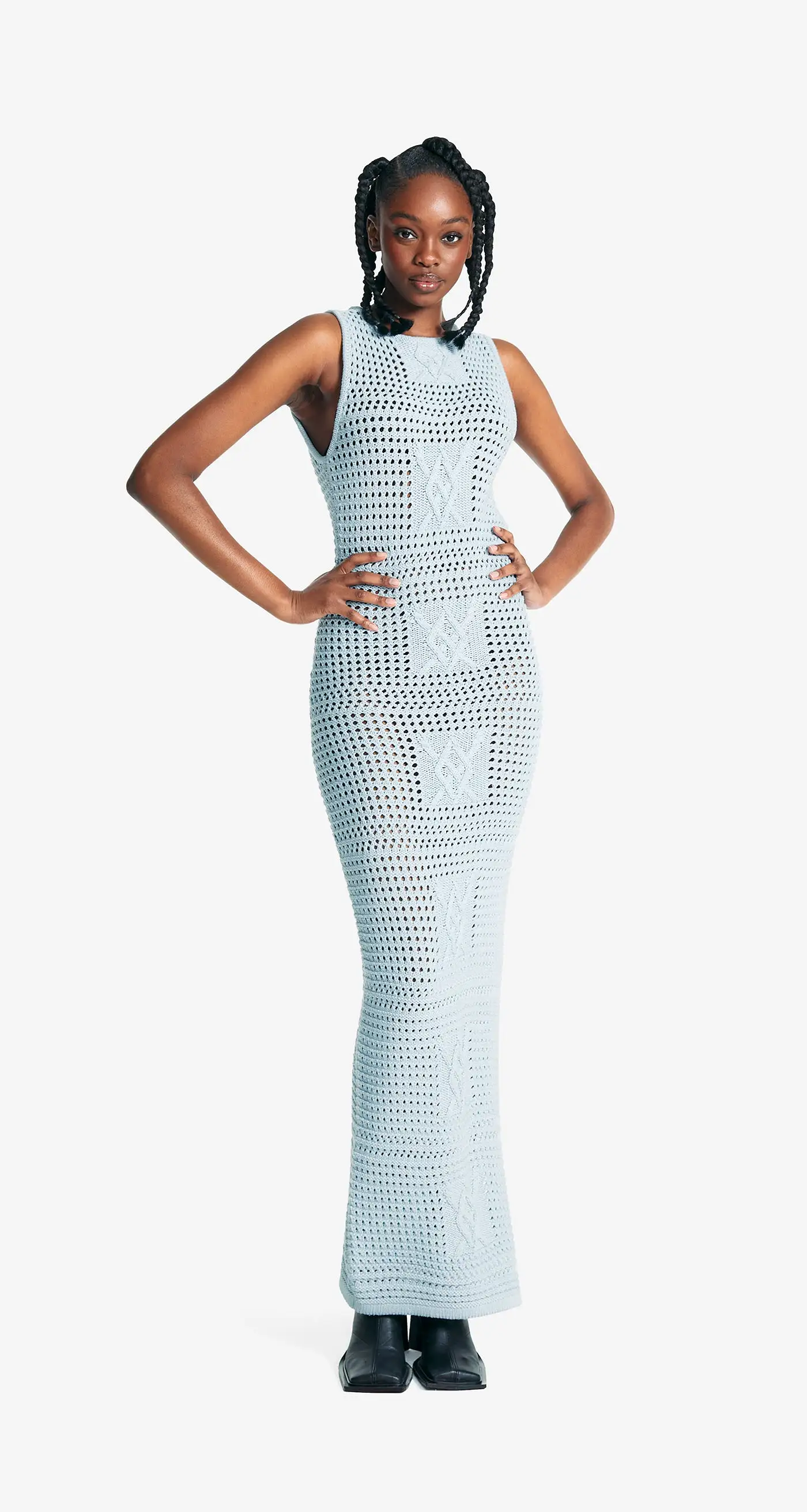 Halogen Blue Izara Crochet Dress