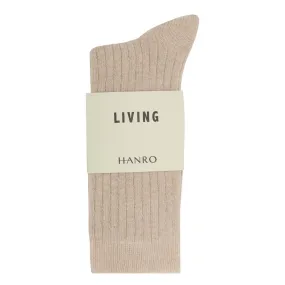 HANRO Rib-Knit Socks - Beige