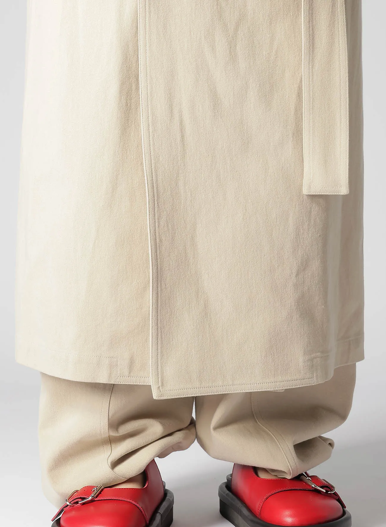 HARD TWISTED COTTON SATIN TRENCH COAT