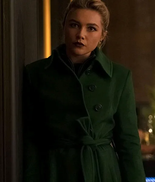 Hawkeye Kate Yelena Green Trench Coat | Florence Pugh Coat