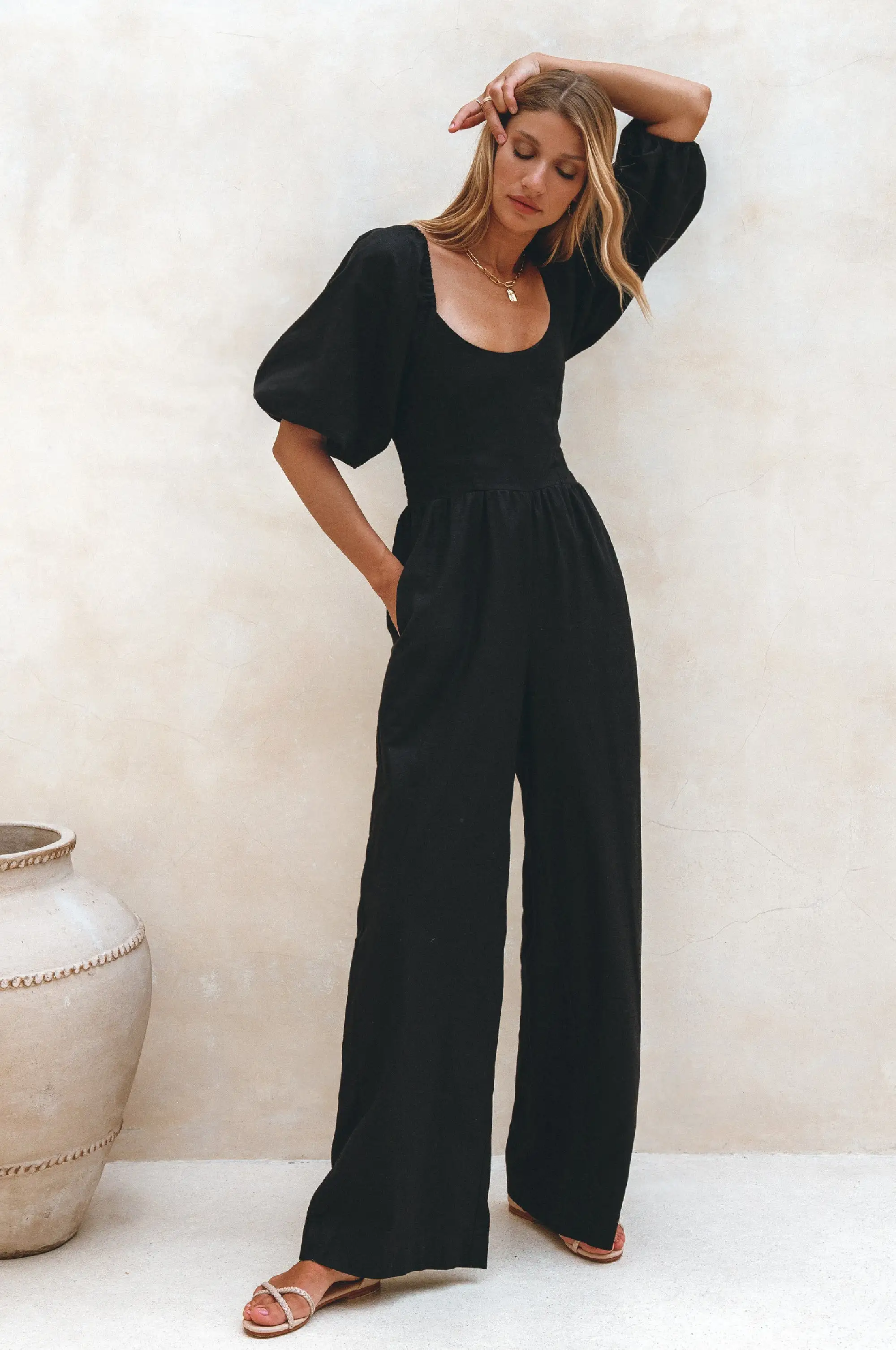 Heaven Bay Linen Jumpsuit