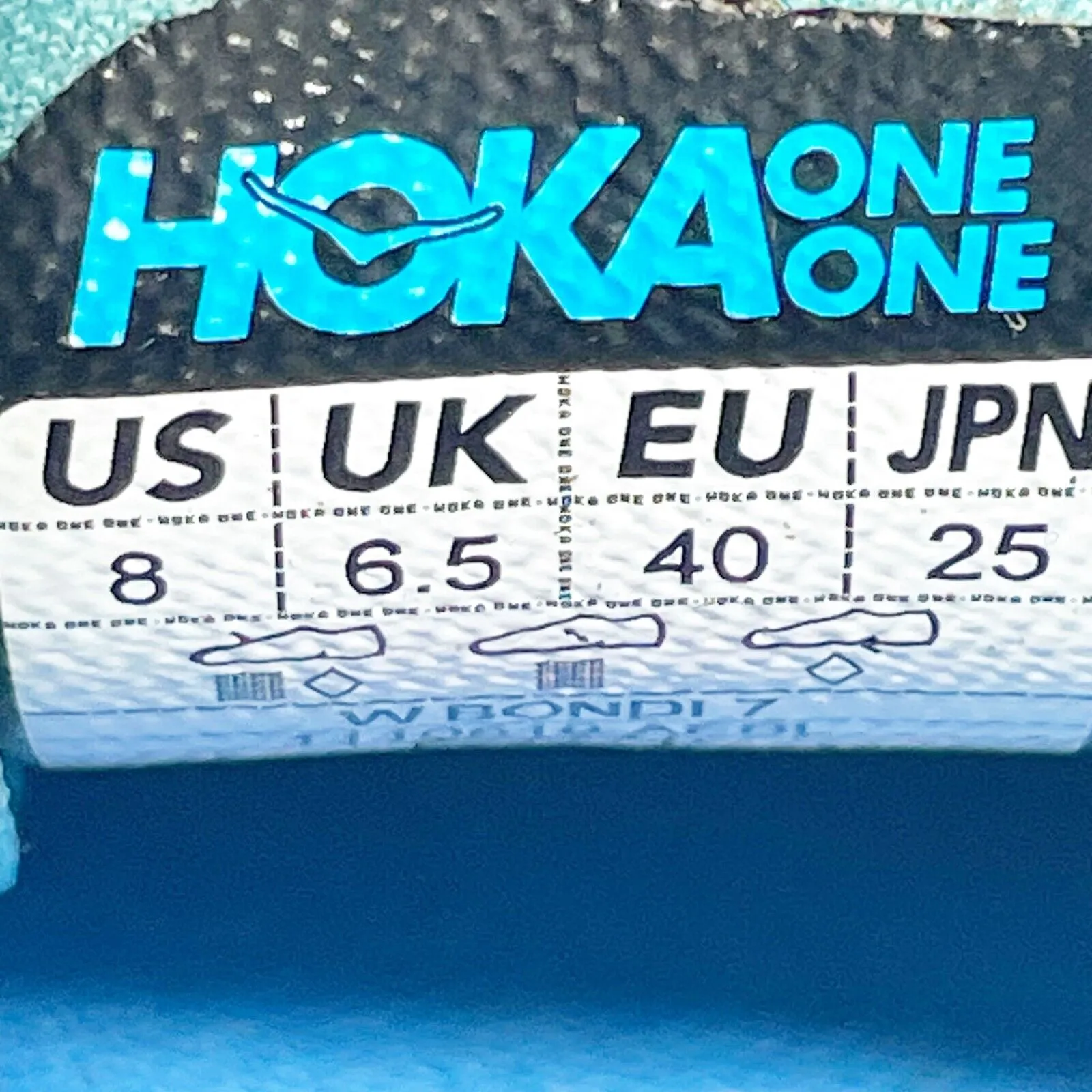 Hoka One One Womens Bondi 7 1110519 AEBL Blue Running Shoes Sneakers Size 8