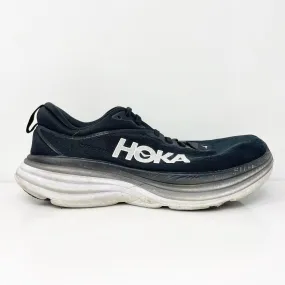 Hoka One One Womens Bondi 8 1127952 BWHT Black Running Shoes Sneakers Size 9.5 B