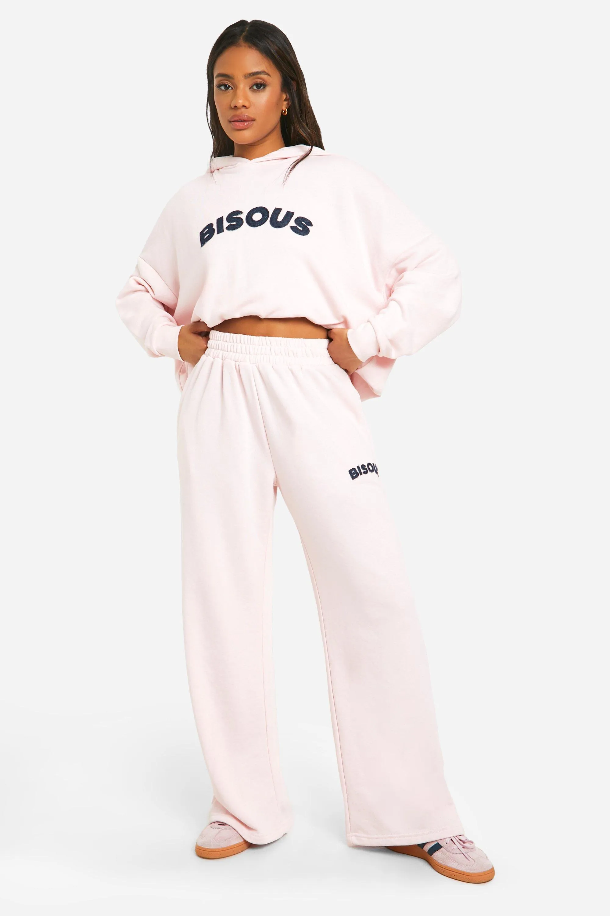 Hoodies & Sweatshirts | Bisous Denim Applique Oversized Hoodie | boohoo