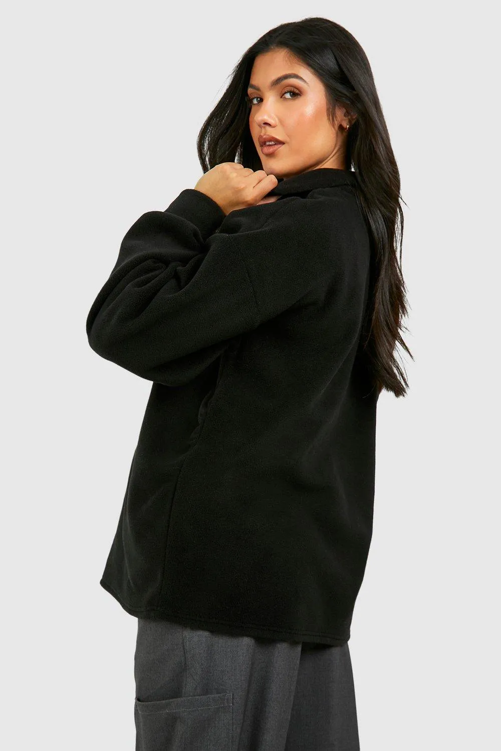 Hoodies & Sweatshirts | Maternity Quarter Zip Fleece | boohoo