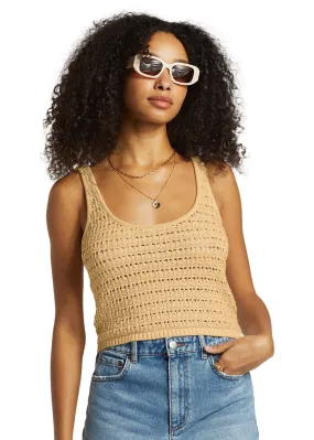 Hot Shot Crop Top - Prairie Sand