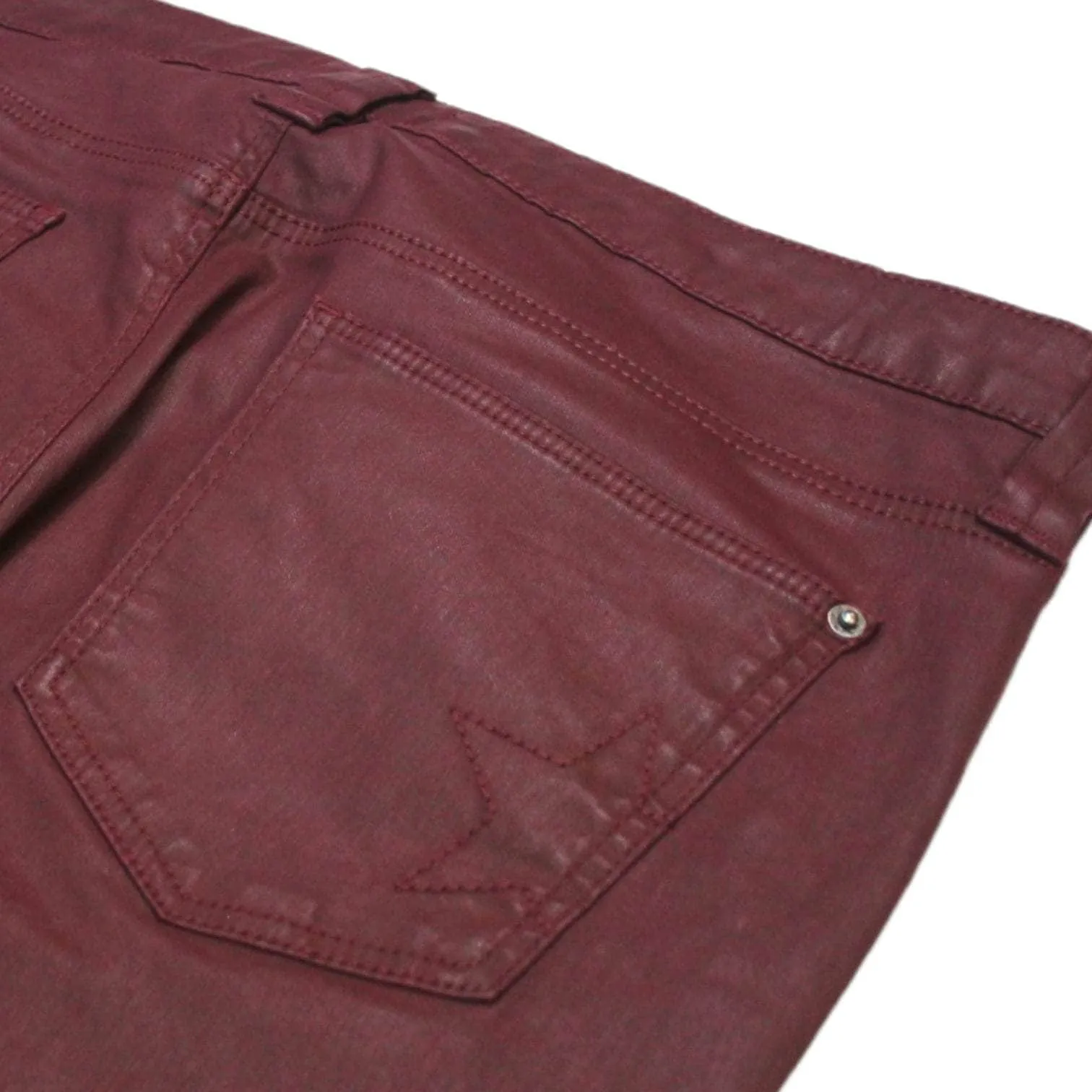 Hush Burgundy Coated Skinny Jeans