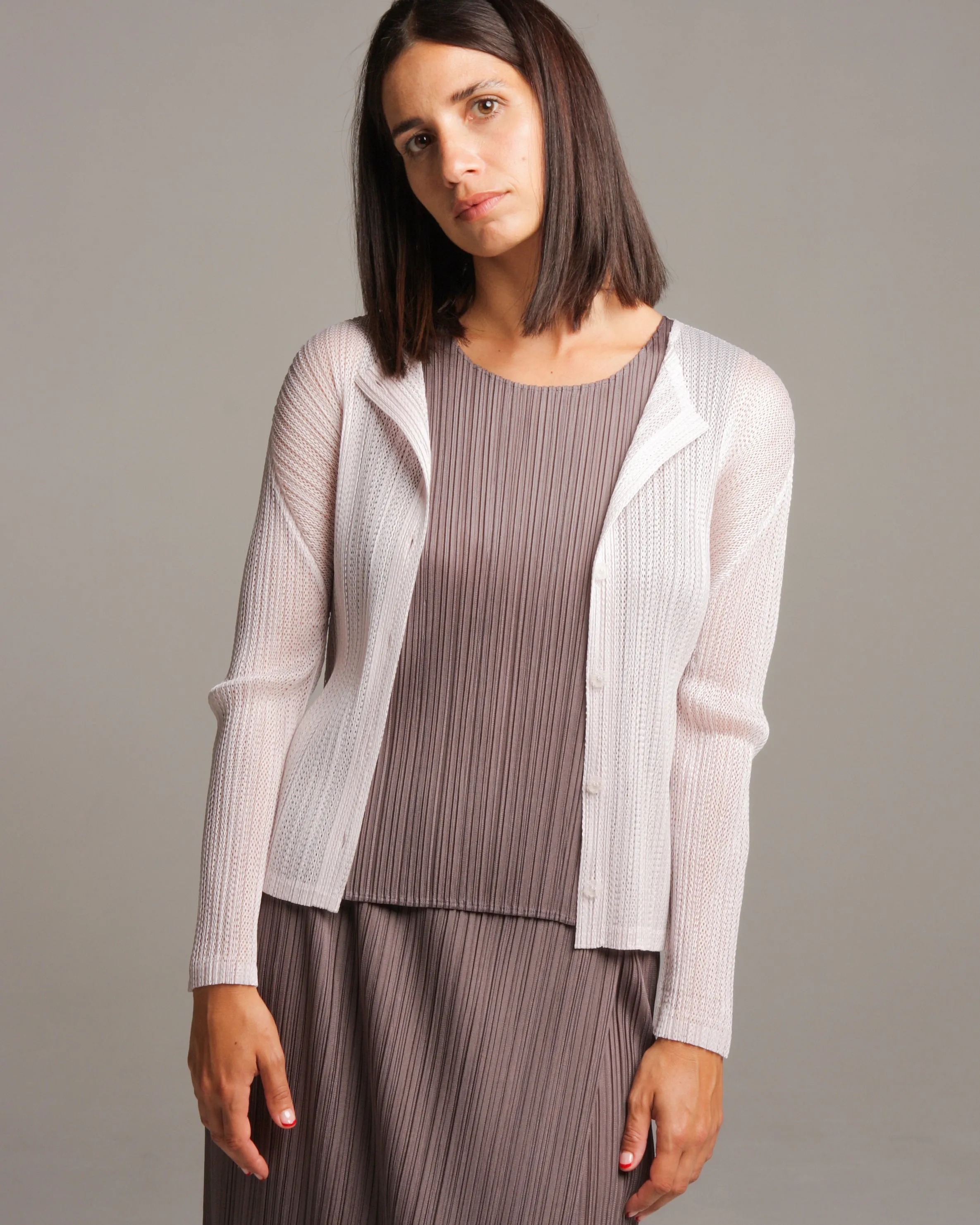 Ice Pink Mesh Cardigan