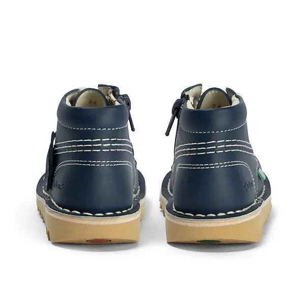 Infant Unisex Kick Hi Zip Vegan Plant-Based Material Navy