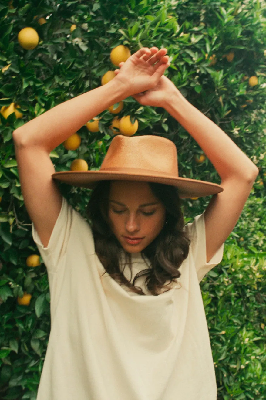 Jo Straw Rancher Hat - Rust