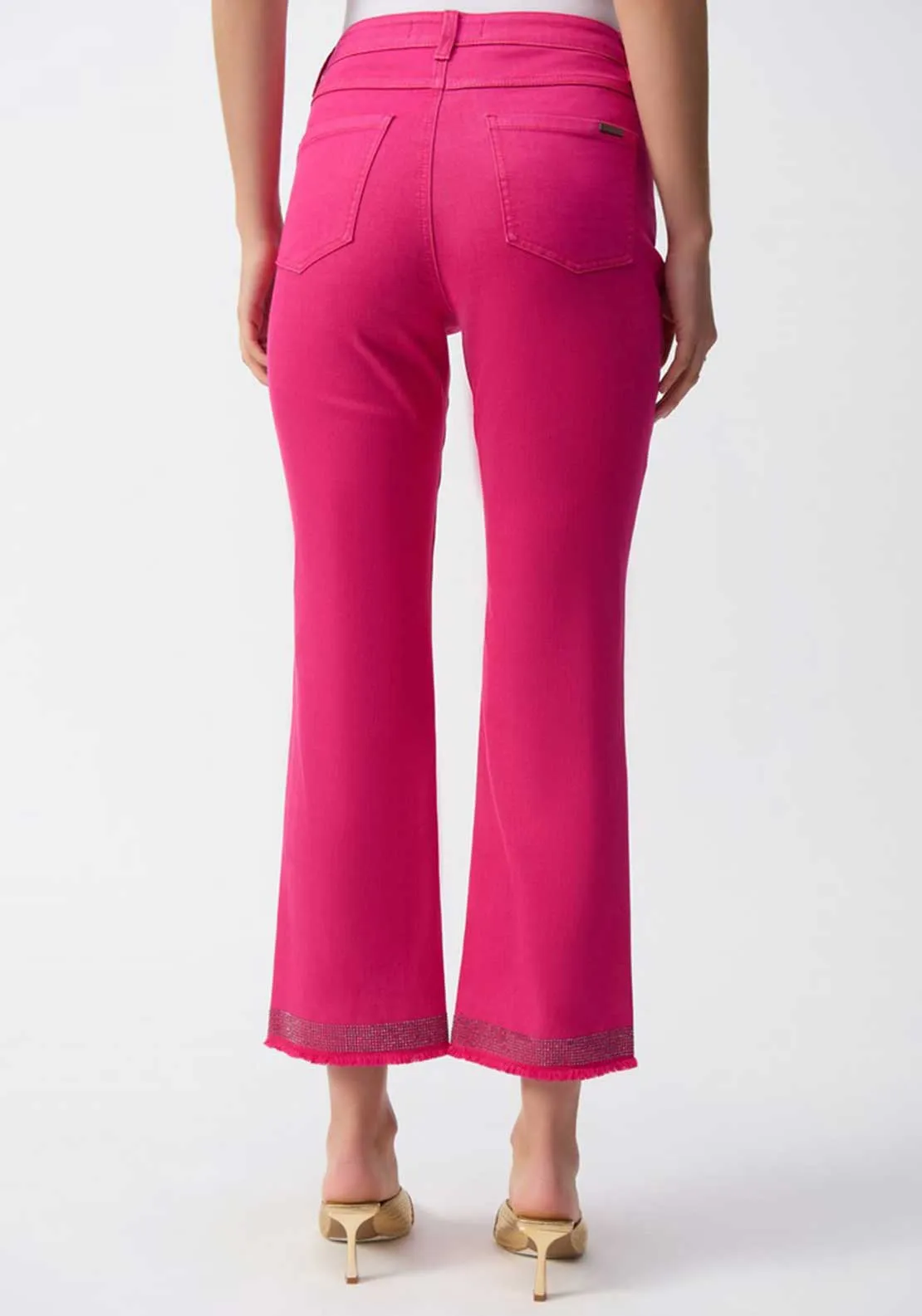 Joseph Ribkoff Embellished Straight Leg Jeans, Pink