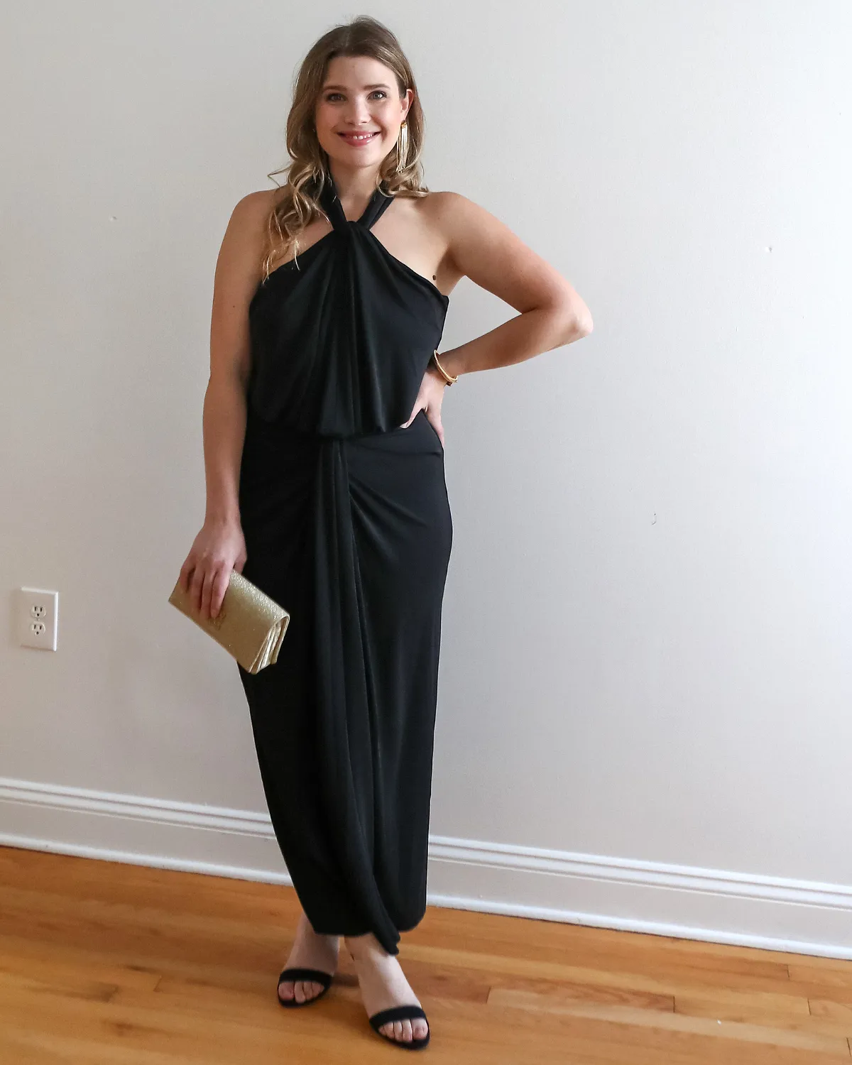 Kaily Halter Maxi Dress (Black)