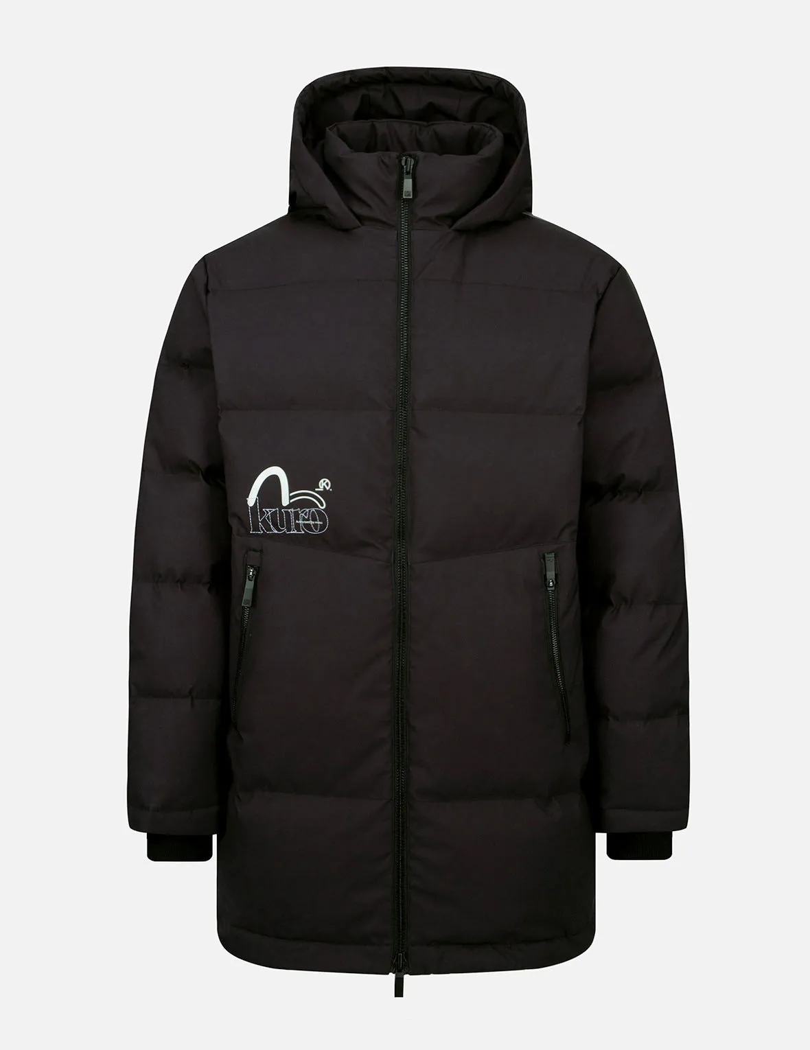 Kamon and Logo Embroidered Gradient Down Jacket