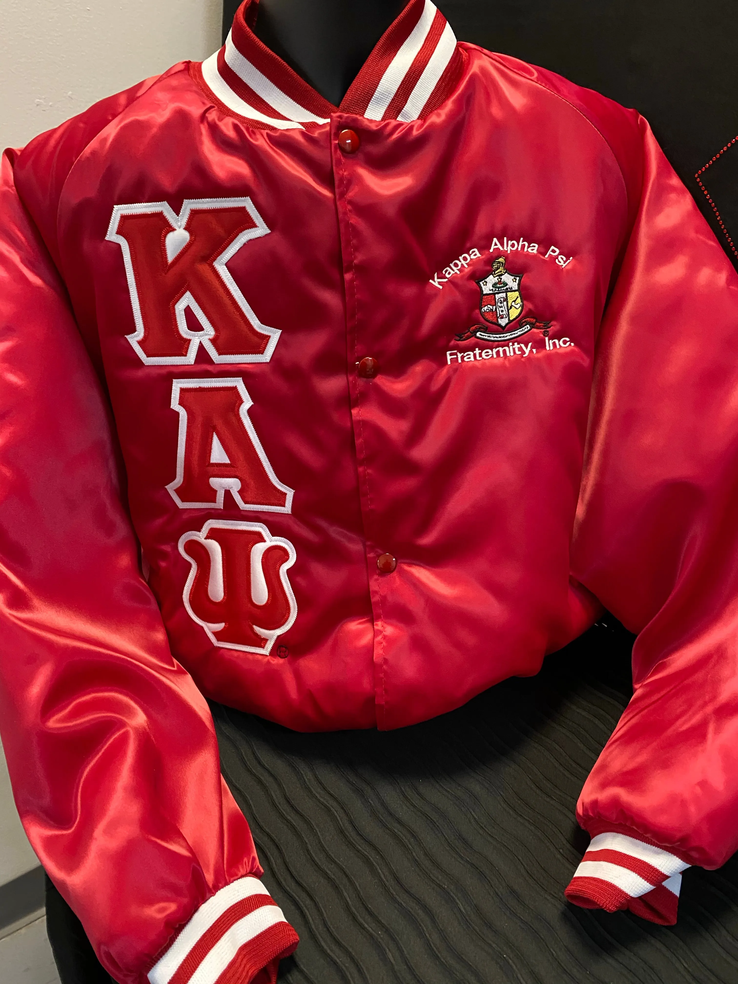 Kappa Alpha Psi-Satin Baseball Jacket (M3) Custom