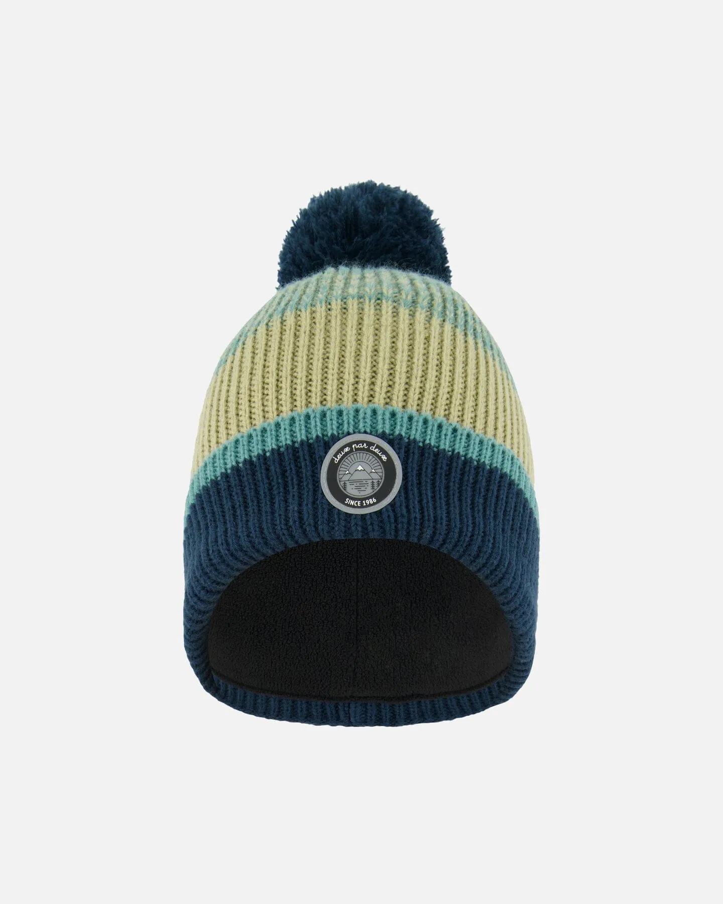 Knit Hat Blue, Green And Gray